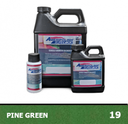 Ameripolish SureLock concrete dye, color: Pine Green