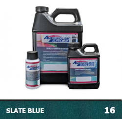 Ameripolish SureLock concrete dye, color: Slate Blue