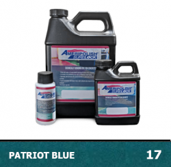 Ameripolish SureLock concrete dye, color: Patriot Blue
