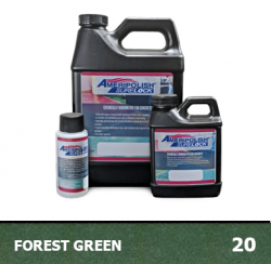 Ameripolish SureLock concrete dye, color: Forest Green