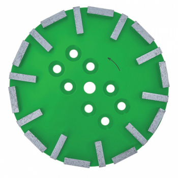 VonArx FLOOR GRINDER DISC 250 Green, medium concrete, 20 diamond segments