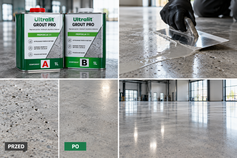Ultralit Grout Pro dwuskładnikowy materiał naprawczy do szlamowania betonu